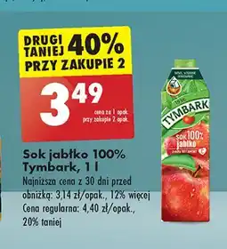 Biedronka Sok jabłkowy Tymbark 1936 oferta