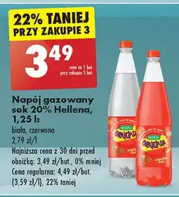 Biedronka Oranżada czerwona Hellena oferta