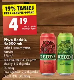 Biedronka Piwo Redd's Jabłko I Trawa Cytrynowa oferta