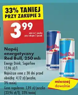 Biedronka Napój energetyczny bez cukru Red Bull oferta