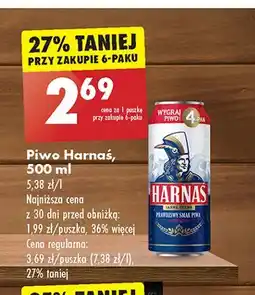 Biedronka Piwo Harnaś Jasne Pełne oferta