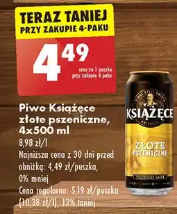 Biedronka Piwo Książęce Złote Pszeniczne oferta