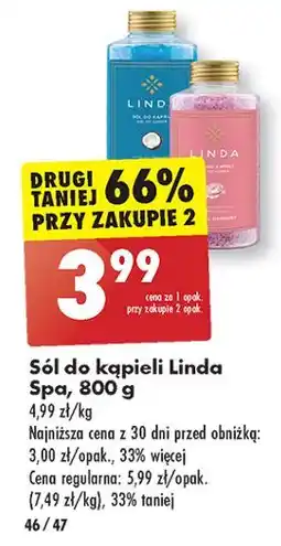 Biedronka Sól do kąpieki coconut pleasure Linda oferta