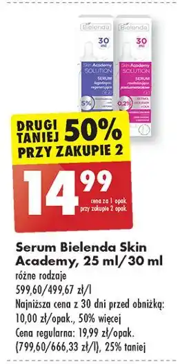 Biedronka Serum rewitalizujące Bielenda Skin Academy Solution oferta