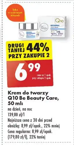Biedronka Krem przeciwzmarszczkowy na noc Be Beauty Care Q10 oferta