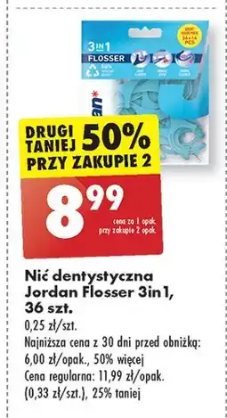 Biedronka Nić wykałaczka i czyścik do języka Jordan 3-In-1 Flosser oferta
