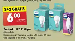 Biedronka Żarówka standardowa 60w e27 Philips oferta