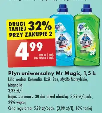 Biedronka Płyn uniwersalny magnolia Mr Magic oferta