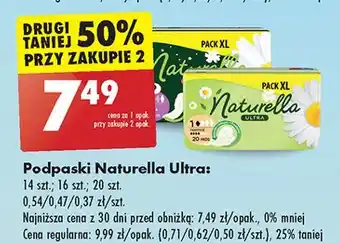 Biedronka Podpaski higieniczne night Naturella Ultra oferta