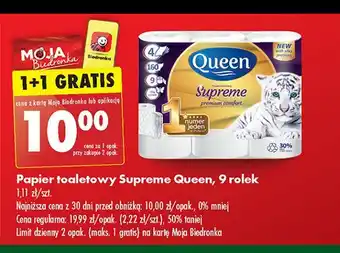 Biedronka Papier toaletowy supreme Queen oferta