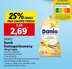 Lidl Serek truskawka saszetka Danone Danio oferta