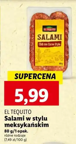 Lidl Salami meksykańskie chilli con carne El Tequito oferta