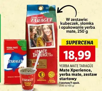 Lidl Zestaw herbat: herbata yerba mate xperience + 250 g kubeczek ze słomką Taragui oferta