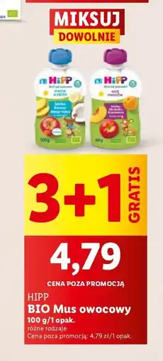 Lidl Mus bio jabłka-banany-mango-kokos Hipp Owoce I Zboża oferta
