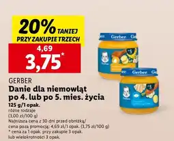 Lidl Obiadek jarzynki z gotowaną rybką Gerber oferta