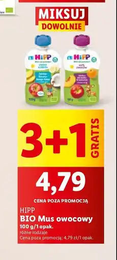 Lidl Mus jabłka mirabelki i brzoskwinie Hipp hippis oferta