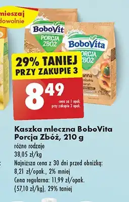 Biedronka Kaszka mleczna manna Bobovita porcja zbóż oferta