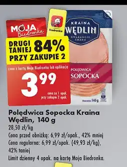 Biedronka Polędwica sopocka Kraina wędlin oferta