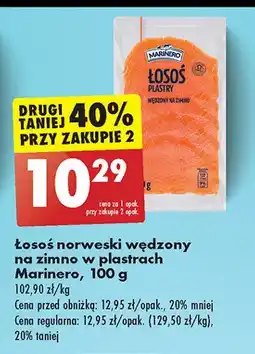 Biedronka Łosoś norweski wędzony na zimno Marinero oferta