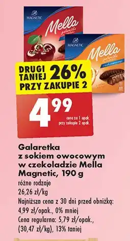Biedronka Galaretka w czekoladzie wiśniowa Magnetic mella oferta