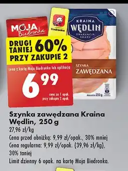 Biedronka Szynka zawędzana Kraina wędlin oferta