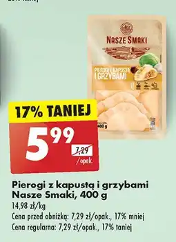 Biedronka Pierogi z kapustą i grzybami Nasze smaki oferta