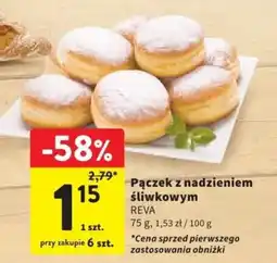 Intermarche Pączek z nadzieniem śliwkowym, 75 g oferta