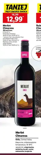 Lidl Wino Cimarosa Merlot Chile oferta