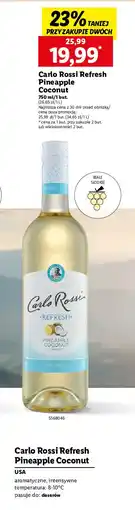 Lidl Wino Carlo Rossi Refresh Pineapple Coconut oferta