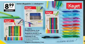 Biedronka Długopisy kolorowe Kayet oferta