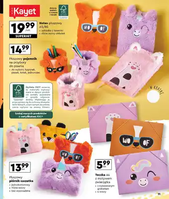 Biedronka Notes pluszowy a5/80 kartek Kayet oferta