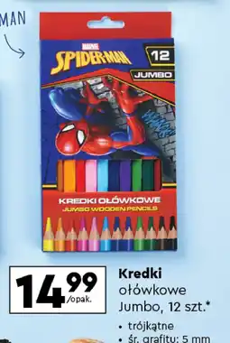 Biedronka Kredki ołówkowe jumbo spiderman oferta