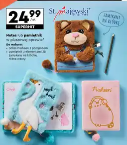 Biedronka Notes pusheen z pomponem St. Majewski oferta