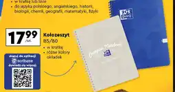 Biedronka Kołozeszyt b5/80 k. kratka Oxford oferta