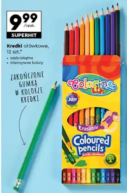 Biedronka Kredki ołowkowe z gumką Patio Colorino Kids oferta