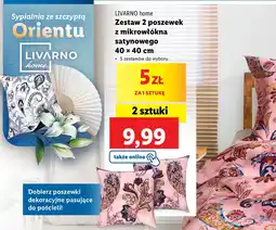 Lidl Poszewka mikrowłokno satynowe 40 x cm Livarno Home oferta