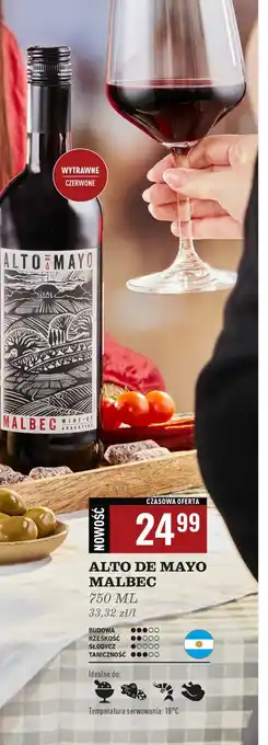 Biedronka Wino Malbec Alto De Mayo oferta