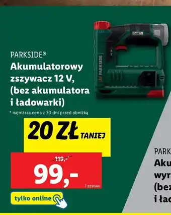 Lidl Zszywacz akumulatorowy 12 v Parkside oferta