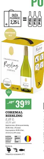 Biedronka Wino Transylvania Riesling Coremal oferta