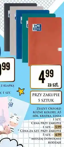 Zeszyt a5 60 kartek linia Oxford