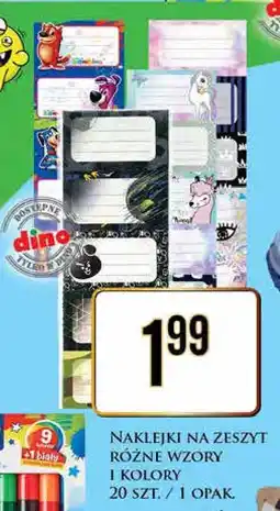 Dino Naklejki na zeszyty oferta