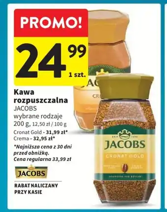 Intermarche Kawa rozpuszczalna JACOBS 200 g oferta