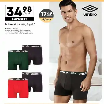 Biedronka Bokserki męskie Umbro oferta