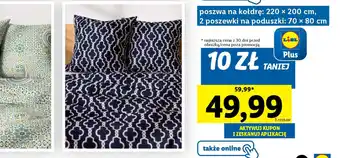 Lidl LIVARNO home Pościel z mikrowłókna satynowego 220 x 200 cm / 70 x 80 cm oferta