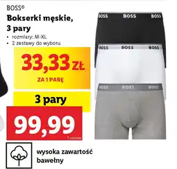 Lidl BOSS® Bokserki męskie, 3 pary oferta