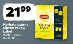 Netto Herbata czarna Lipton Yellow Label, 92 tb. oferta