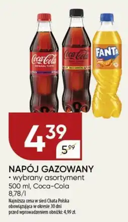 Chata Polska NAPÓJ GAZOWANY Coca-cola, Fanta, 500 ml oferta