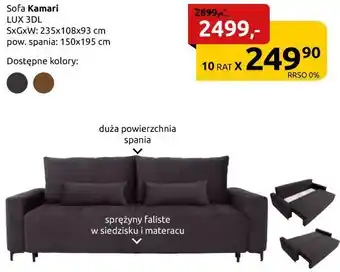 Black Red White sofa Kamari oferta
