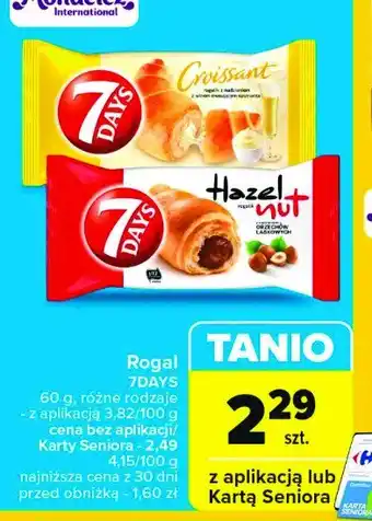 Carrefour Croissant z nadzieniem o smaku spumante 7 days oferta