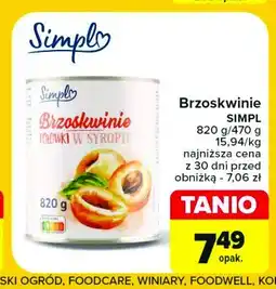 Carrefour Brzoskwinie połowki w syropie Simple oferta